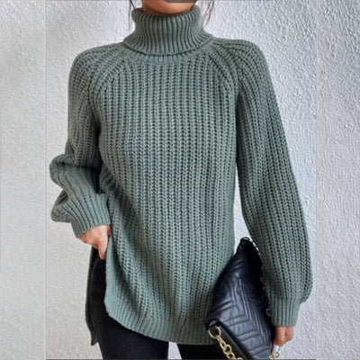Éloïse™ | Pull Col Roulé Fendu