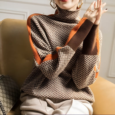 Vera™ | Col Montant Rayure Couture