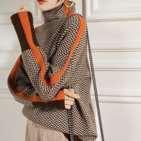 Vera™ | Col Montant Rayure Couture