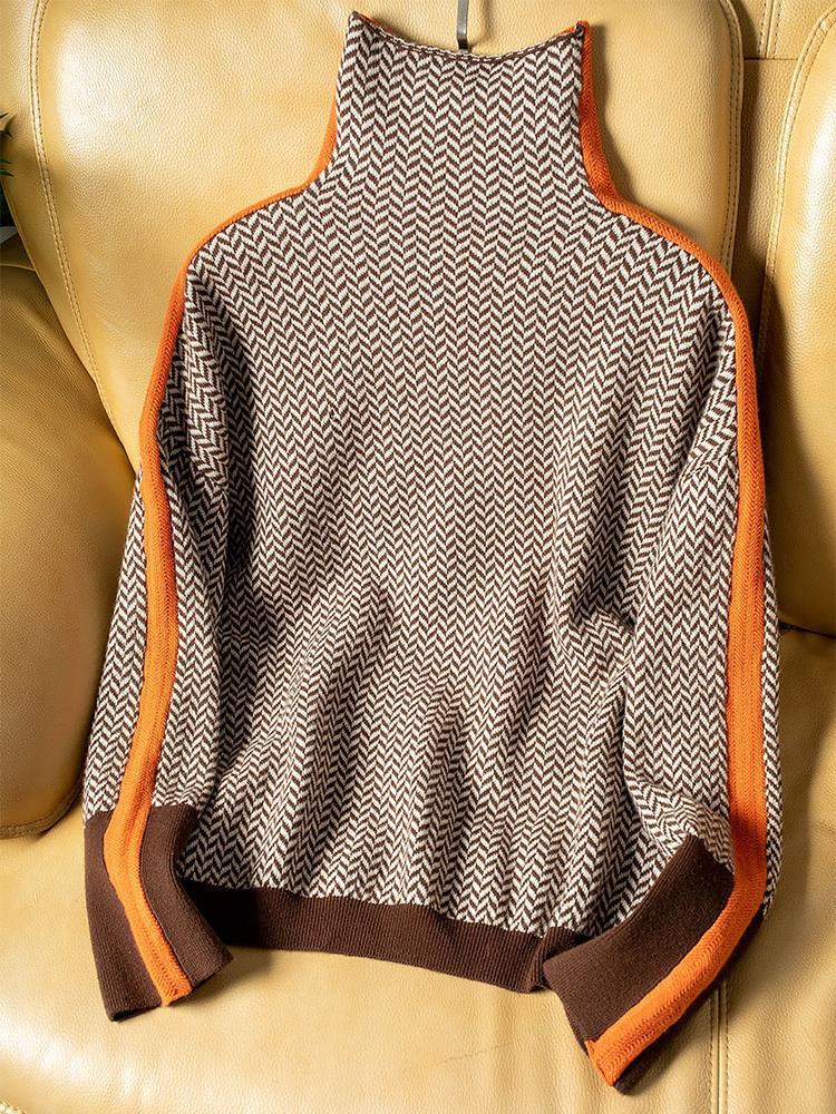 Vera™ | Col Montant Rayure Couture