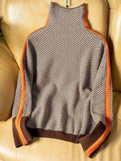 Vera™ | Col Montant Rayure Couture
